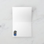 ダックスフンドの誕生日カード お好みのメッセージを入れて カード (内部)