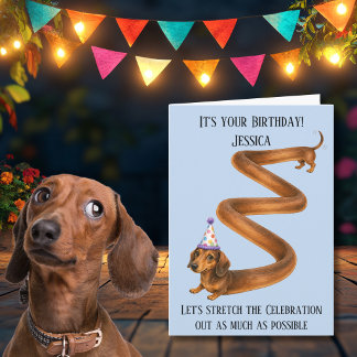 ダックスフンドの誕生日カード カード