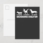 ダックスフンドの進化 インビテーションポストカード (正面/裏面)
