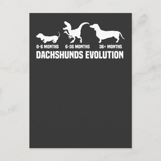 ダックスフンドの進化 インビテーションポストカード (正面)