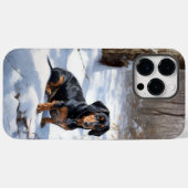 ダックスフンドの雪降るクリスマス Case-Mate iPhoneケース (裏面 (横))