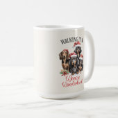 ダックスフンドの面白いクリスマス犬コーヒーマグ コーヒーマグカップ (正面右)