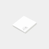 ダックスフンドの頭の絵を描くメモ ポストイット (アングル)