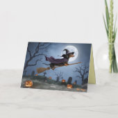 ダックスフンドの魔女のハロウィンカード シーズンカード (裏面)