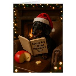 ダックスフンドの「チーズ税」クリスマスカード