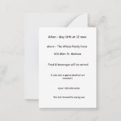 ダックスフンドをテーマにしたプールパーティーの招待状 ノートカード (裏面)