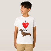 ダックスフンドを愛する子供用Tシャツ Tシャツ (正面フル)