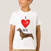 ダックスフンドを愛する子供用Tシャツ Tシャツ (正面)