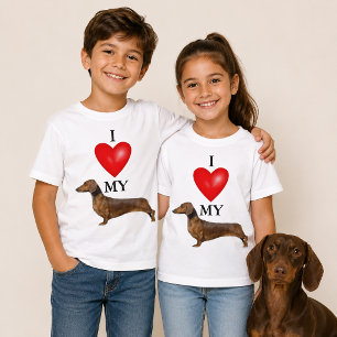 ダックスフンドを愛する子供用Tシャツ Tシャツ