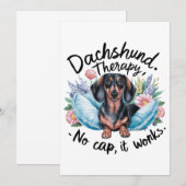 ダックスフンドセラピー 効果あるでしょ？ 招待状 (正面/裏面)