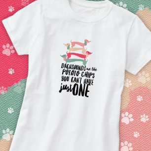 ダックスフンドラブ レディース ベーシックTシャツ Tシャツ