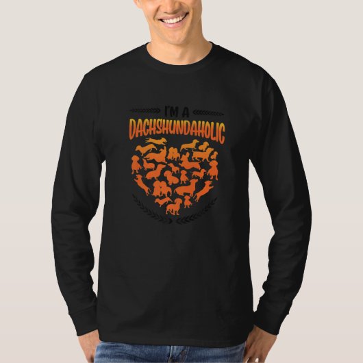 ダックスフンド中毒のダックスフンド 2 Tシャツ (正面)