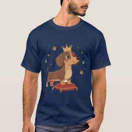 ダックスフンド公爵 かわいいソーセージ犬愛好家 ロイヤルクラウン Tシャツ