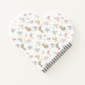 ダックスフンド好き ワインハウンド ソーセージ犬 ワイルドフラワー ノートブック (裏面)