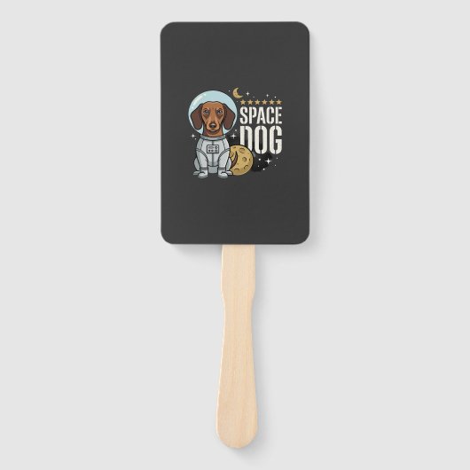 ダックスフンド宇宙犬宇宙飛行士ベクター ハンドファン (正面)