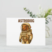 ダックスフンド宇宙飛行士 ウィーナードッグ アストロドッグ 招待状 (スタンド正面)