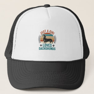 ダックスフンド愛好家Tシャツ ビンテージサンセット ドッグ グラフィック_1 キャップ