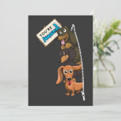 ダックスフンド あなたは最高 招待状 (スタンド正面)