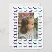 ダックスフンド(ウィーナードッグ) の誕生日パーティー招待状 招待状 (裏面)