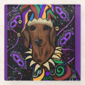 ダックスフンド ガラスコースター (正面)