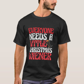 ダックスフンド クリスマス ウェイナードッグ ダクシーラバー ダックスフンド チャーム Tシャツ