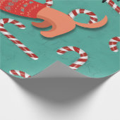ダックスフンド クリスマス ラッピングペーパー (角)
