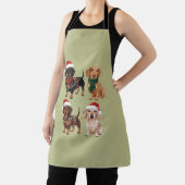 ダックスフンド クリスマス 犬ママ ラバー クリスマス ギフト エプロン (インサイチュ)