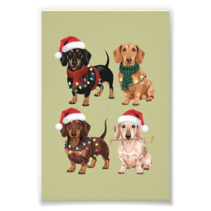 ダックスフンド クリスマス 犬ママ 愛好家 クリスマスギフト フォトプリント