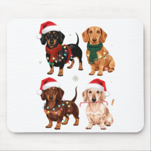 ダックスフンド クリスマス 犬 ママ 愛好家 クリスマスギフト マウスパッド
