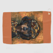 ダックスフンド ゴルフタオル (横)