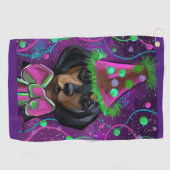 ダックスフンド ゴルフタオル (横)