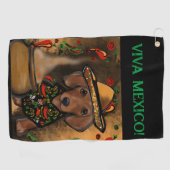 ダックスフンド ゴルフタオル (横)