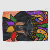 ダックスフンド ゴルフタオル (横)