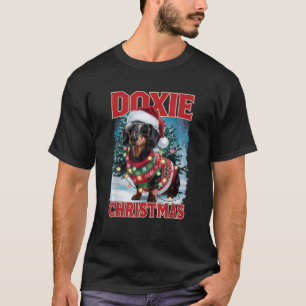 ダックスフンド サンタ帽子 犬好き コスチューム ドキシー クリスマス Tシャツ