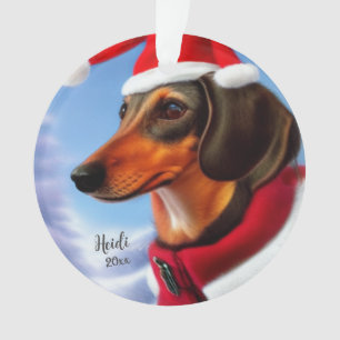 ダックスフンド サンタ ドッグ クリスマス オリジナル プレゼント オーナメント