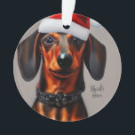 ダックスフンド サンタ ドッグ クリスマス オーナメント<br><div class="desc">このかわいいダックスフンドのクリスマスオーナメントをパーソナライズ</div>
