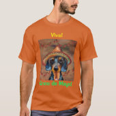 ダックスフンド シンコ・デ・マイオ Tシャツ (正面)