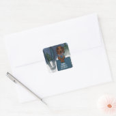 ダックスフンド スクエアシール (封筒)