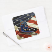 ダックスフンド スクエアシール (封筒)