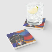 ダックスフンド ストーンコースター (横)