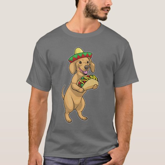 ダックスフンド タコス Tシャツ (正面)