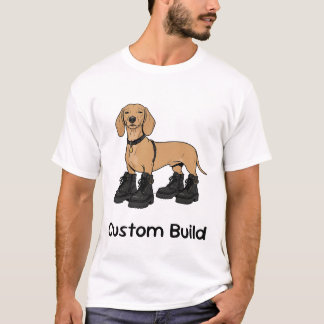 ダックスフンド チャンキーブーツ 冗談Tシャツ 犬グッズ Tシャツ
