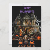 ダックスフンド ハロウィンカード シーズンカード (正面)