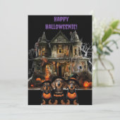 ダックスフンド ハロウィンカード シーズンカード (スタンド正面)