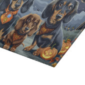 ダックスフンド ハロウィン おばけ カッティングボード (角)