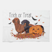 ダックスフンド ハロウィン キッチンタオル (横)