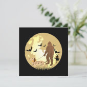 ダックスフンド ハロウィン ビッグフット ダックスフンドを散歩する 招待状 (スタンド正面)