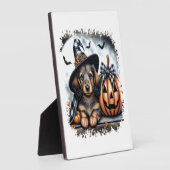 ダックスフンド・ハロウィン フォトプラーク (側面)
