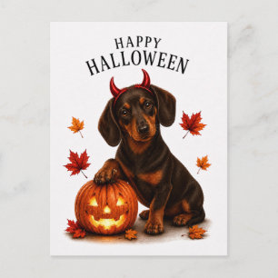 ダックスフンド ハロウィン ポストカード