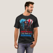 ダックスフンド ハート 7月4日 アメリカ国旗 愛犬家 Tシャツ (正面フル)